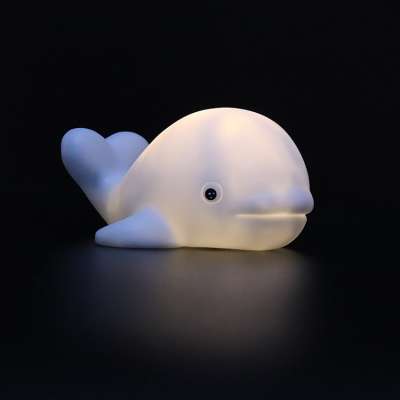 Custom home decor battery baby dolphin led silicone night lamp light