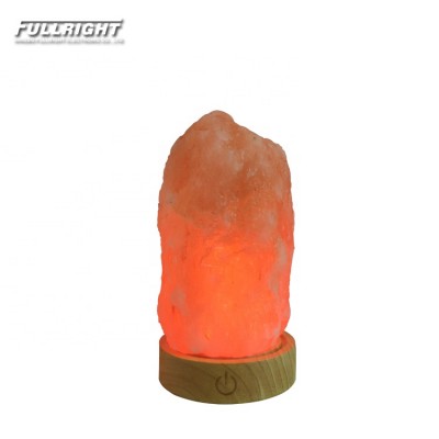 new technology 2019 Real Flame Effect wood table lamp usb led lamp Himalayan salt lamp