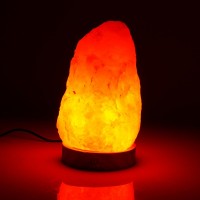 Custom natural pink crystal himalayan rock salt night light lamp