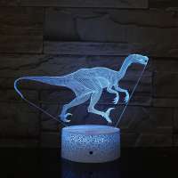 Night light 3d Dinosaur 3d Lamp Optical Illusion Kids Night Light Animals 7 Colors Change LED Touch Table Desk Lamps