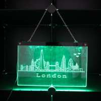 3D custom Sign Lamp LED night light optical illusion lamp for bar home decor